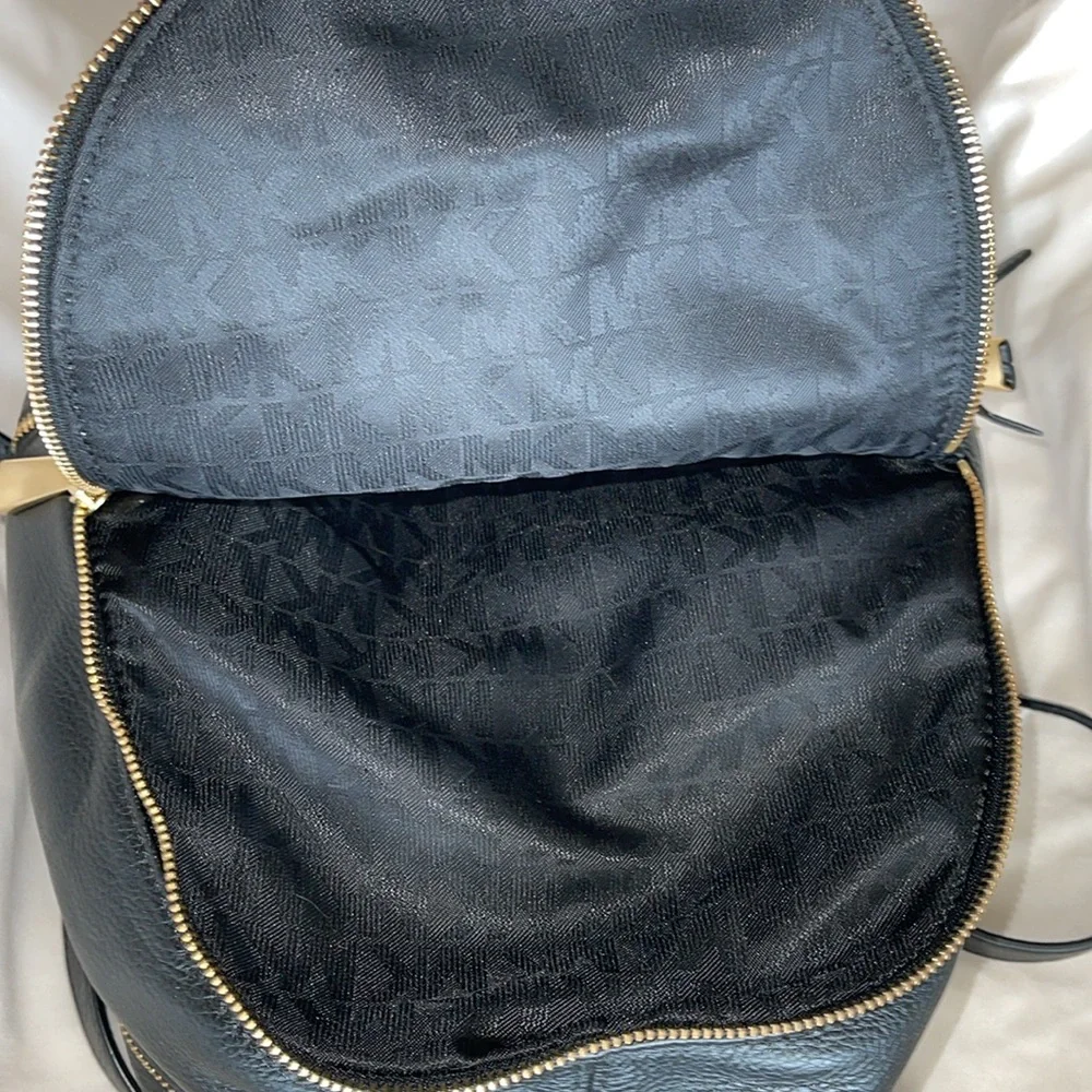Michael Kors Rhea Medium Pebbled Leather Backpack - Picture 9 of 10